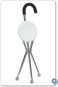 Tubo de aluminio, acabado cromado
o bronce.
Puño curvo de plástico suave o
espuma.
Asiento abatible de plástico
resistente.
Altura fija.
Regatones antiderrapantes.
Soporta 80 kg.
