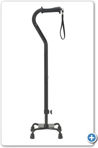 Tubo de aluminio esmaltado en color negro
Cuello de ganso.
Puño  ergonómico de goma  y plástico, con jareta.
Altura ajustable de 30” a 39”,con perilla de seguridad para evitar traqueteo
Regatones antiderrapantes.
Soporta 110 kg
