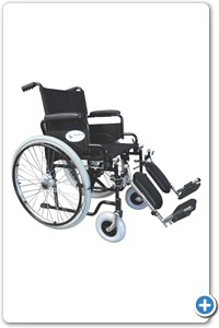 Estructura de acero, esmaltado en color negro.
Asiento y respaldo tapizado en lona.
Ancho del asiento: 18”.
Descansabrazos tipo escritorio abatibles y acojinados.
Descansapies o elevapiernas, abatibles y desmontables.
Llantas traseras de 24” neumáticas, con rin de rayos.
Llantas delanteras de 8” x 2”.
Soporta 110 kg.
