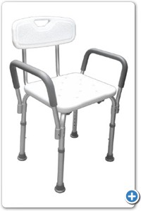 Estructura de aluminio, totalmente desarmable.
Respaldo y asiento de plástico en color blanco.
Asiento con orificios para el rápidodrenado.
Descansabrazos acojinados y
desmontables.
Ajustable a 6 alturas.
Regatones antiderrapantes. Soporta 110 kg.
